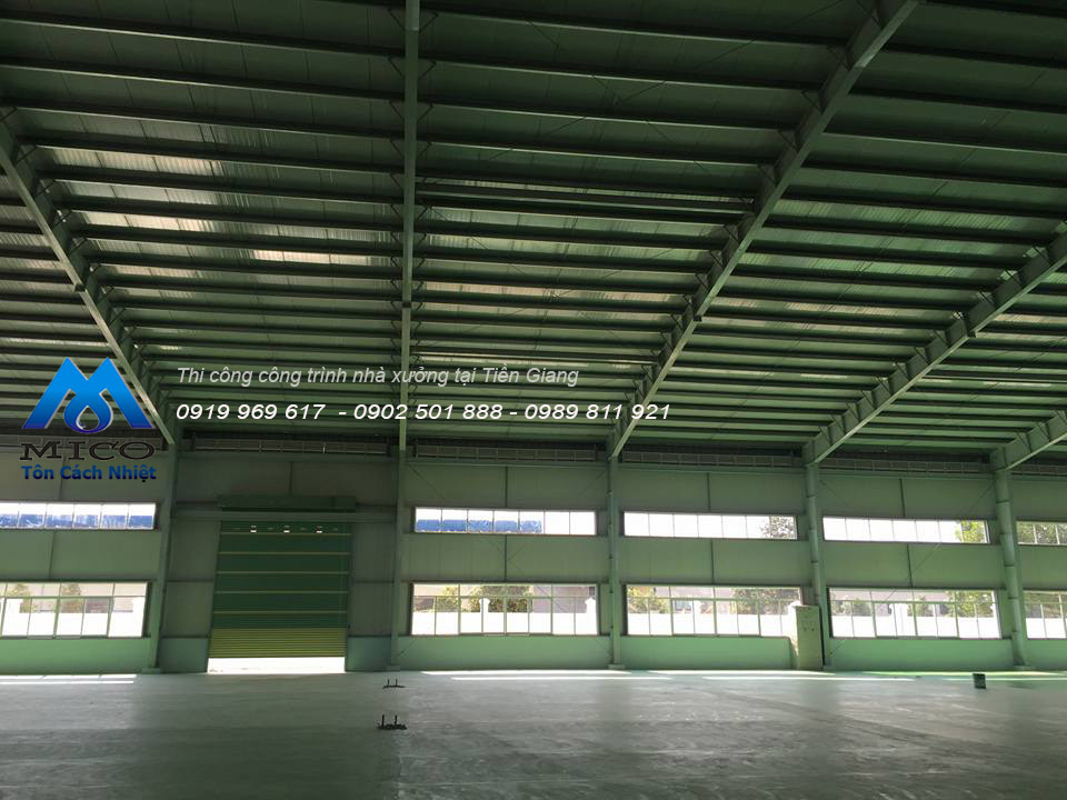 Thi công công trình nhà xưởng tại tiền giang 11