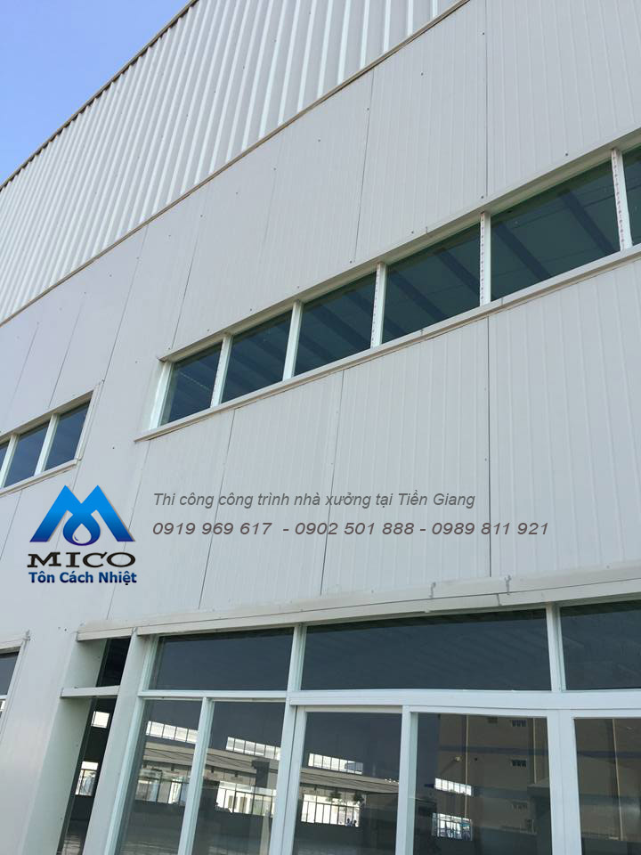 Thi công công trình nhà xưởng tại tiền giang 2